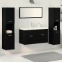 Juego de Muebles de Baño 5 pcs Roble Negro 30 x 30 x 130 cm