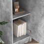 Escritorio con almacenamiento con estante 2 pcs Gris Concreto