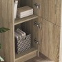 Escritorio con almacenamiento con estante 2 pcs Roble Sonoma