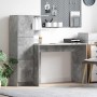 Escritorio con almacenamiento con estante 2 pcs Gris Concreto