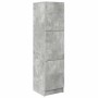 Escritorio con almacenamiento con estante 2 pcs Gris Concreto