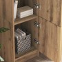 Escritorio con almacenamiento con estante 2 pcs Roble artisan