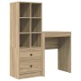 Escritorio con almacenamiento con cajón 2 pcs Roble Sonoma