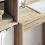 Escritorio con almacenamiento con cajón 2 pcs Roble Sonoma
