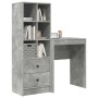 Escritorio con almacenamiento con cajón 2 pcs Gris Concreto