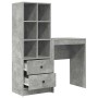 Escritorio con almacenamiento con cajón 2 pcs Gris Concreto