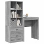 Escritorio con almacenamiento con cajón 2 pcs Gris sonoma