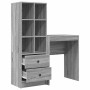 Escritorio con almacenamiento con cajón 2 pcs Gris sonoma