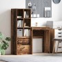 Escritorio con almacenamiento con cajón 2 pcs Madera Vieja