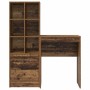Escritorio con almacenamiento con cajón 2 pcs Madera Vieja