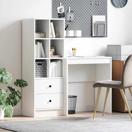 Escritorio con almacenamiento 2 pcs Blanco 70 x 40 x 76 cm