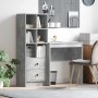 Escritorio con almacenamiento con cajón 2 pcs Gris Concreto