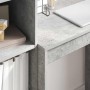 Escritorio con almacenamiento con cajón 2 pcs Gris Concreto