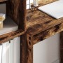 Escritorio con almacenamiento con cajón 2 pcs Roble ahumado