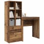 Escritorio con almacenamiento con cajón 2 pcs Madera Vieja