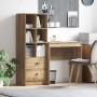 Escritorio con almacenamiento con cajón 2 pcs Roble artisan