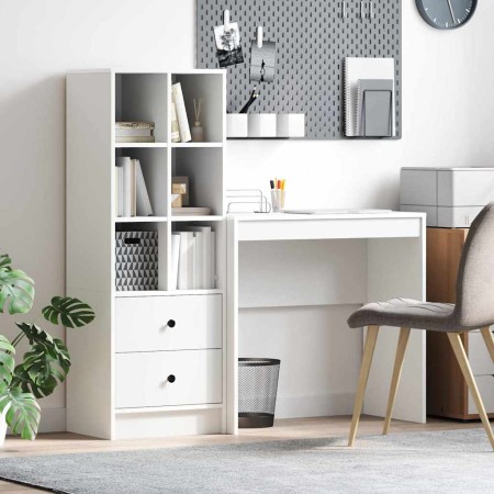 Escritorio con almacenamiento 2 pcs Blanco 80 x 40 x 76 cm