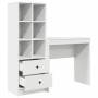 Escritorio con almacenamiento 2 pcs Blanco 80 x 40 x 76 cm