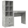 Escritorio con almacenamiento con cajón 2 pcs Gris Concreto