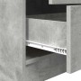 Escritorio con almacenamiento con cajón 2 pcs Gris Concreto