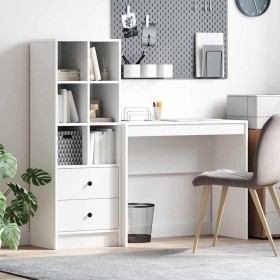 Escritorio con almacenamiento 2 pcs Blanco 90 x 40 x 76 cm