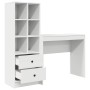 Escritorio con almacenamiento 2 pcs Blanco 90 x 40 x 76 cm