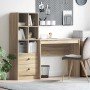 Escritorio con almacenamiento con cajón 2 pcs Roble Sonoma