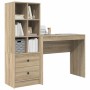 Escritorio con almacenamiento con cajón 2 pcs Roble Sonoma