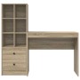 Escritorio con almacenamiento con cajón 2 pcs Roble Sonoma
