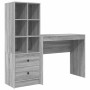Escritorio con almacenamiento 2 pcs Gris sonoma 90 x 40 x 76 cm
