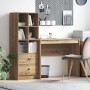 Escritorio con almacenamiento con cajón 2 pcs Roble artisan