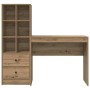 Escritorio con almacenamiento con cajón 2 pcs Roble artisan