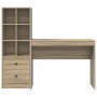 Escritorio con almacenamiento con cajón 2 pcs Roble Sonoma