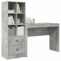 Escritorio con almacenamiento con cajón 2 pcs Gris Concreto