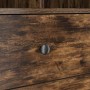 Escritorio con almacenamiento con cajón 2 pcs Roble ahumado
