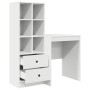 Escritorio con almacenamiento 2 pcs Blanco 100 x 40 x 76 cm