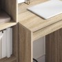 Escritorio con almacenamiento con cajón 2 pcs Roble Sonoma