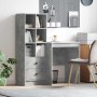 Escritorio con almacenamiento con cajón 2 pcs Gris Concreto