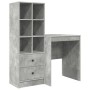 Escritorio con almacenamiento con cajón 2 pcs Gris Concreto