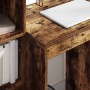 Escritorio con almacenamiento con cajón 2 pcs Roble ahumado