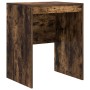Escritorio con almacenamiento con cajón 2 pcs Roble ahumado