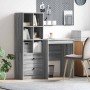 Escritorio con almacenamiento 2 pcs Gris sonoma 60 x 50 x 76 cm