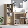 Escritorio con almacenamiento con cajón 2 pcs Roble Sonoma