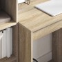 Escritorio con almacenamiento con cajón 2 pcs Roble Sonoma