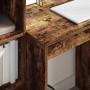 Escritorio con almacenamiento con cajón 2 pcs Roble ahumado
