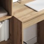 Escritorio con almacenamiento con cajón 2 pcs Roble artisan