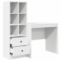 Escritorio con almacenamiento 2 pcs Blanco 80 x 50 x 76 cm