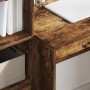 Escritorio con almacenamiento con cajón 2 pcs Roble ahumado