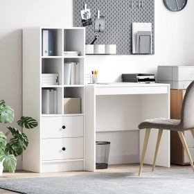 Escritorio con almacenamiento 2 pcs Blanco 90 x 50 x 76 cm