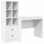 Escritorio con almacenamiento 2 pcs Blanco 90 x 50 x 76 cm